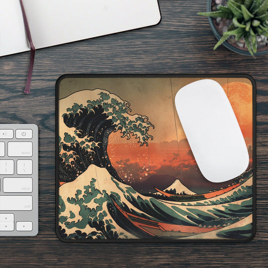 The Great Wave off Kanagawa Non-Slip Desk Mat - Kanagawa Japanese Art Large