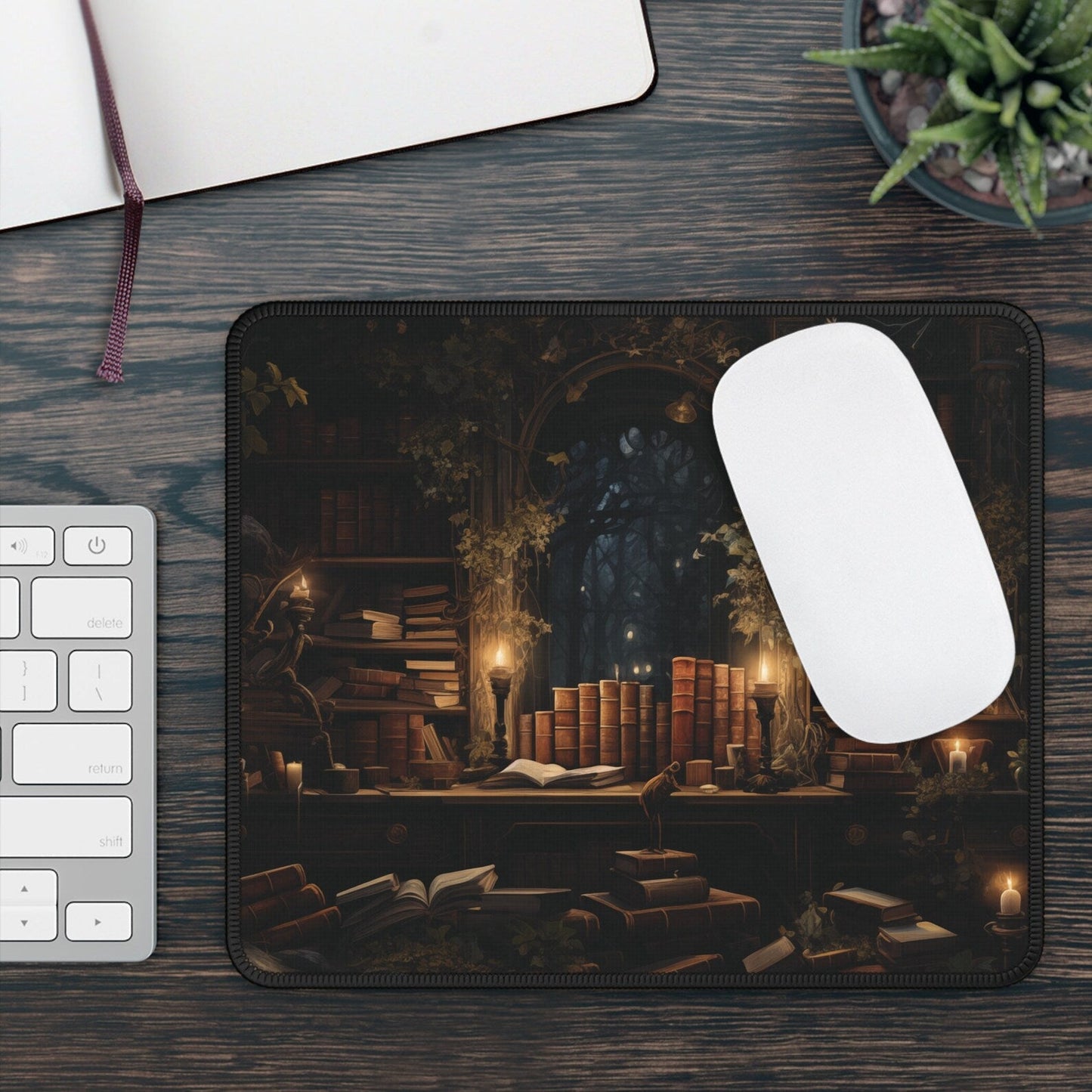 Dark Academia Non-Slip Desk Mat: Witchcore Gothic Aesthetic Large Gaming Mouse Pad