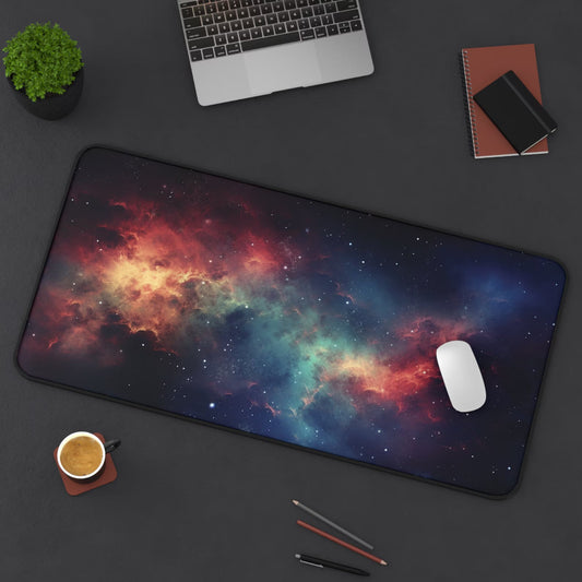 Deep Space Non-Slip Desk Mat: Nebula Large Gaming Mouse Pad